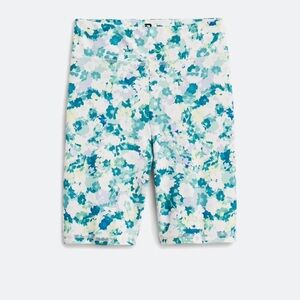 Green and Blue Tie-Dye Shorts